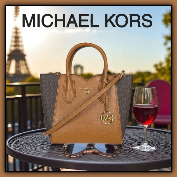 Michael Kors Tan and Black Satchel